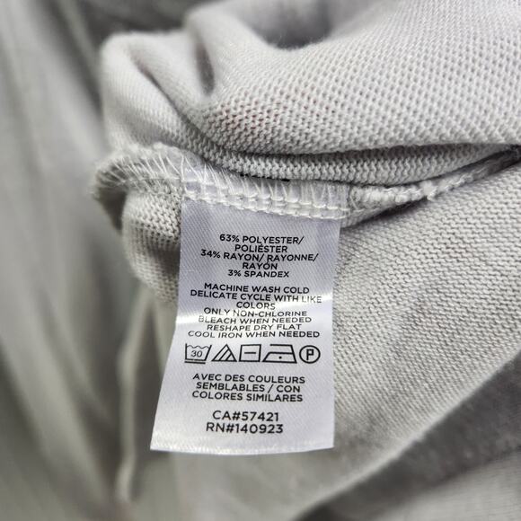 Ann Taylor Loft Light Ice Blue V-neck Tunic Long Sleeve Ribbed Sweater - Picture 7 of 9